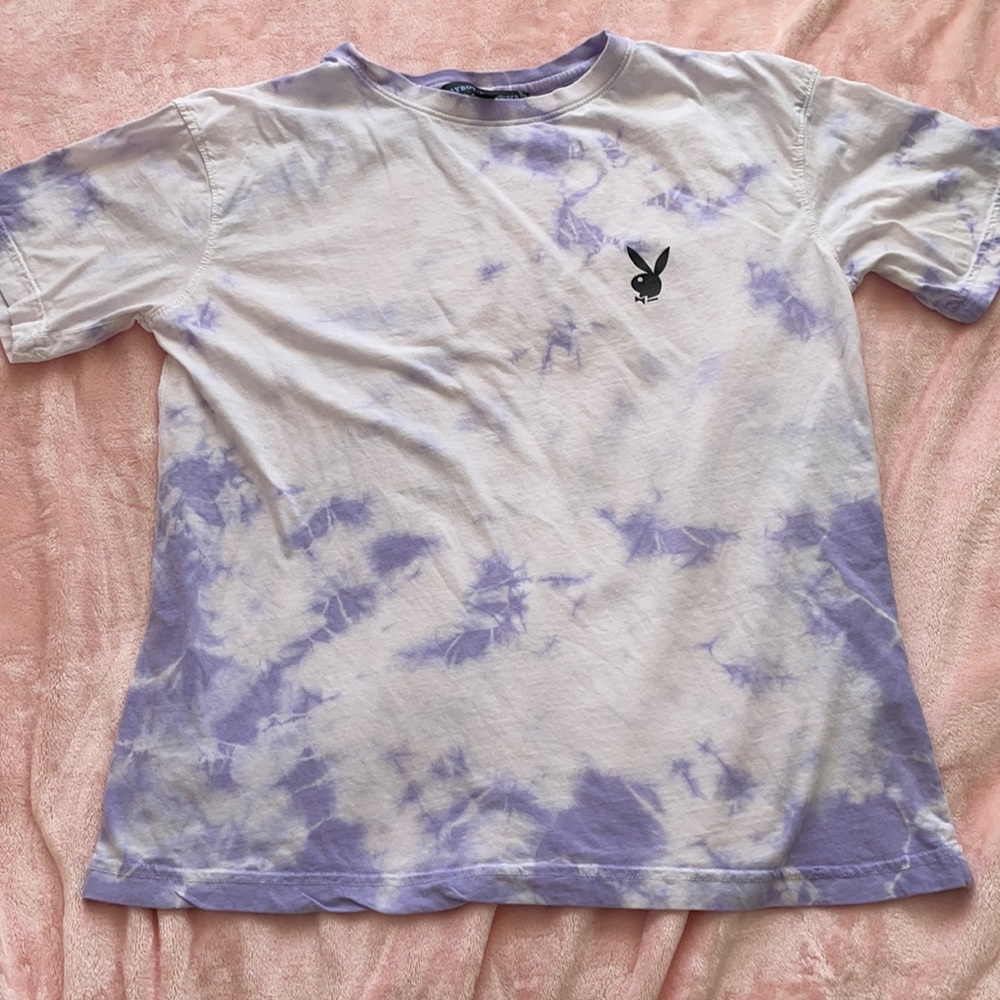 Lilac tie-dye Playboy oversized tee